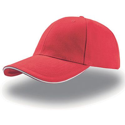 Atlantis At610, Caps Liberty Sandwich Cap - Rød/hvid - One Size Atlantis At610, Caps Liberty Sandwich Cap - Rød/hvid - One Size