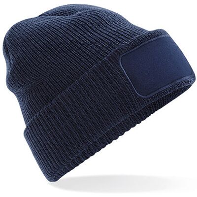 Beechfield Unisex Thinsulate™ Patch Beanie Cb440 - Fransk Flåde - One Size Beechfield Unisex Thinsulate™ Patch Beanie Cb440 - Fransk Flåde - One Size