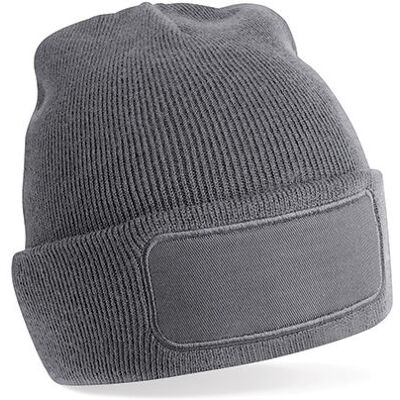 Beechfield Original Patch Beanie Cb445 - Grafit Grå - One Size Beechfield Original Patch Beanie Cb445 - Grafit Grå - One Size
