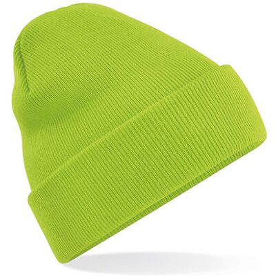 Beechfield Cb45, Strikhue, Huer Original Cuffed Beanie, Vinterhue - Limegrøn - One Size Beechfield Cb45, Strikhue, Huer Original Cuffed Beanie, Vinterhue - Limegrøn - One Size