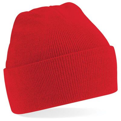 Beechfield Børne Original Cuffed Beanie Cb45b - Klassisk Rød - One Size Beechfield Børne Original Cuffed Beanie Cb45b - Klassisk Rød - One Size