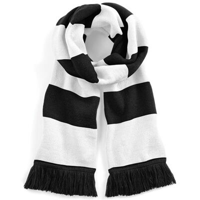 Beechfield Cb479 Halstørklæder Stadium Scarf - Sort/hvid - One Size Beechfield Cb479 Halstørklæder Stadium Scarf - Sort/hvid - One Size