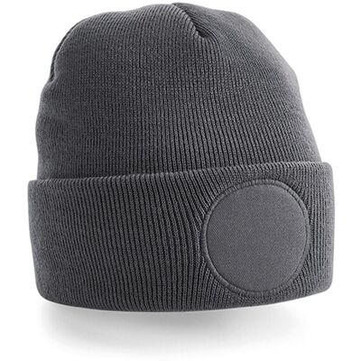 Beechfield Unisex Circular Patch Beanie Cb446 - Graphite Grey - One Size Beechfield Unisex Circular Patch Beanie Cb446 - Graphite Grey - One Size