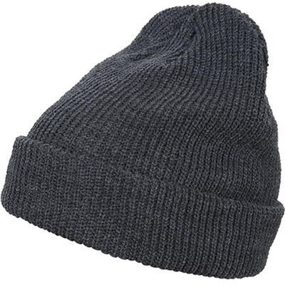Flexfit Fx1545k, Huer Long Knit Beanie - Dark Grey - One Size Flexfit Fx1545k, Huer Long Knit Beanie - Dark Grey - One Size