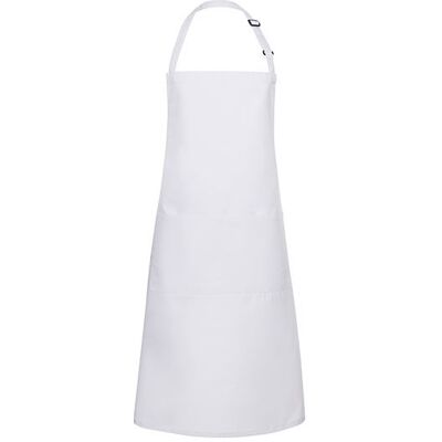 Karlowsky Ky044, Forklæder Bib Apron Basic With Pocket And Buckle - Hvid - One Size Karlowsky Ky044, Forklæder Bib Apron Basic With Pocket And Buckle - Hvid - One Size