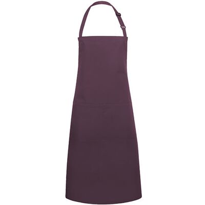 Karlowsky Ky044, Forklæder Bib Apron Basic With Pocket And Buckle - Aubergine (Ca. Pantone 5185c) - One Size Karlowsky Ky044, Forklæder Bib Apron Basic With Pocket And Buckle - Aubergine (Ca. Pantone 5185c) - One Size