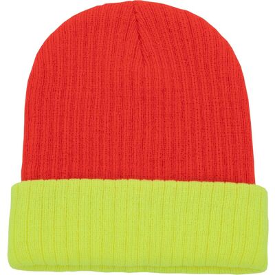 Korntex Kx116 Huer - Tofarvet Beanie - Orange / Yellow - One Size Korntex Kx116 Huer - Tofarvet Beanie - Orange / Yellow - One Size