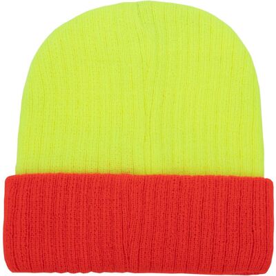 Korntex Kx116 Huer - Tofarvet Beanie - Yellow / Orange - One Size Korntex Kx116 Huer - Tofarvet Beanie - Yellow / Orange - One Size