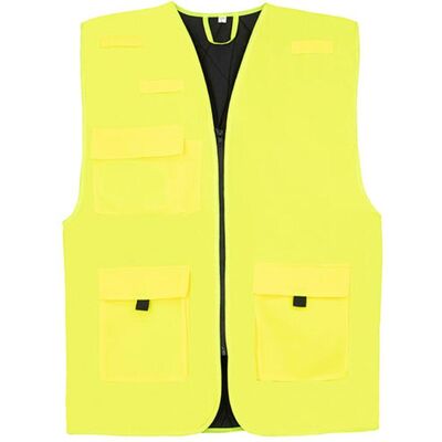 Korntex Kx166 Padded Multifunctional Arbejdsvest Med Ekstra Stort Område Til Print - Signal Yellow - S Korntex Kx166 Padded Multifunctional Arbejdsvest Med Ekstra Stort Område Til Print - Signal Yellow - S