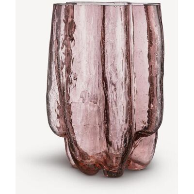 Kosta Boda Crackle Vase Pink 370mm One Size Kosta Boda Crackle Vase Pink 370mm One Size