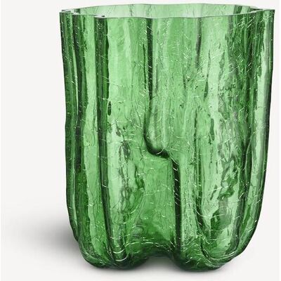 Kosta Boda Crackle Vase Mørkegrøn - Vase Kosta Boda Crackle Vase Mørkegrøn - Vase
