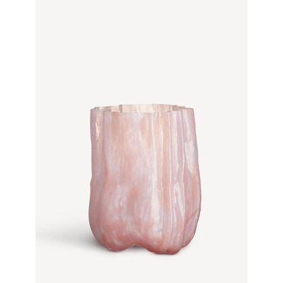 Kosta Boda Crackle Vase Pink Pearl 270mm One Size Kosta Boda Crackle Vase Pink Pearl 270mm One Size