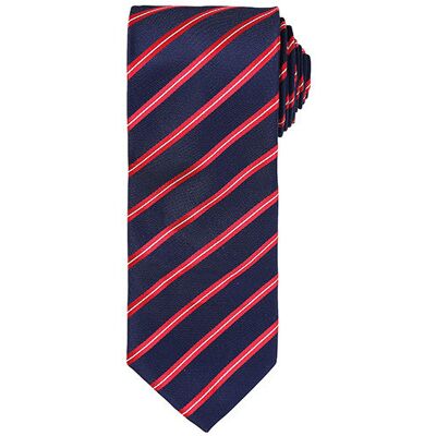 Premier Workwear Pw784, Slips Og Butterfly Sports Stripe Tie - Navy/rød - One Size Premier Workwear Pw784, Slips Og Butterfly Sports Stripe Tie - Navy/rød - One Size