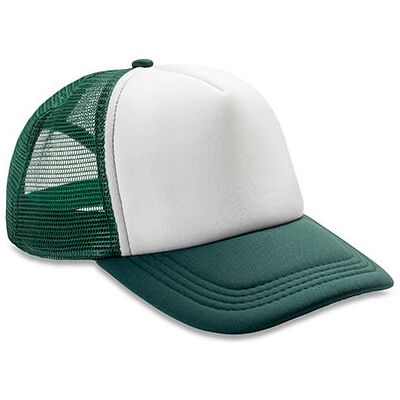 Result Headwear Rh089, Caps Detroit ½ Mesh Truckers Cap - Flaske/hvid - One Size Result Headwear Rh089, Caps Detroit ½ Mesh Truckers Cap - Flaske/hvid - One Size