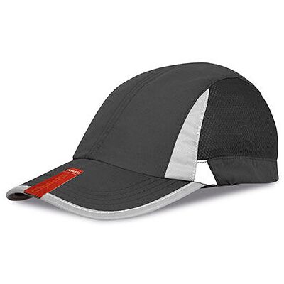 Result Headwear Rh86, Caps Sport Cap - Sort/hvid - One Size Result Headwear Rh86, Caps Sport Cap - Sort/hvid - One Size