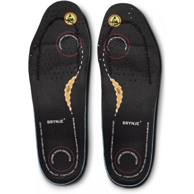 Brynje Low Arch Support (Orange) Svangstøttende Og Esd Godkendt Indlægssål-Sort-40-41 Brynje Low Arch Support (Orange) Svangstøttende Og Esd Godkendt Indlægssål-Sort-40-41