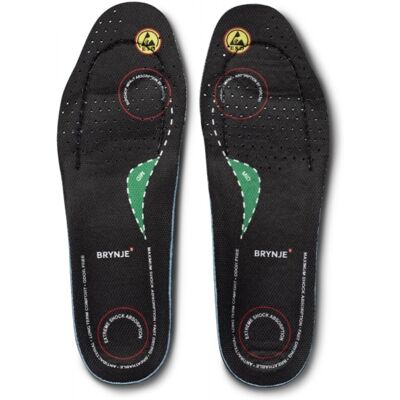Brynje Medium Arch Support (Grøn) Svangstøttende Og Esd Godkendt Indlægssål-Sort-35-37 Brynje Medium Arch Support (Grøn) Svangstøttende Og Esd Godkendt Indlægssål-Sort-35-37