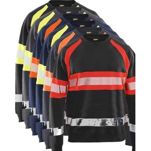 Blåkläder 3359 High Vis Sweatshirt / High Vis Sweatshirt - 3xl - Sort/high Vis Rød