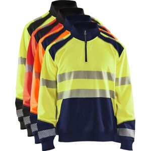 Blåkläder 3556 High Vis Sweatshirt Half Zip / High Vis Sweatshirt Half Zip - 3xl - High Vis Rød/sort