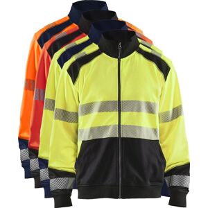 Blåkläder 3558 High Vis Sweatshirt Full Zip / High Vis Sweatshirt Full Zip - 3xl - High Vis Rød/sort