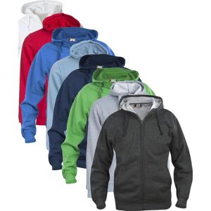 Clique 21034 Basic Hoody Full Zip / Hættetrøje Gråmeleret 3xl