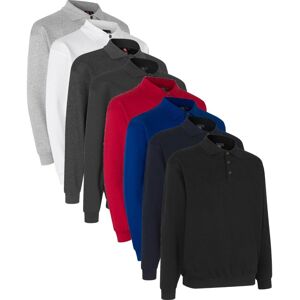 Id 0601 Polosweatshirt   Klassisk-Koks Grå-3xl