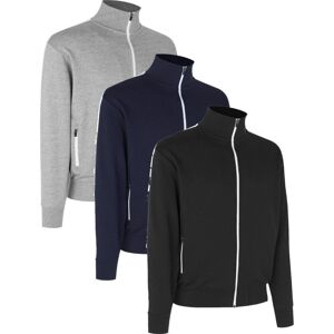 Id 0626 Sweat Cardigan   Kontrast-Grå Melange-3xl