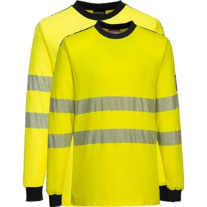 Portwest Fr701 Wx3 Flammehæmmende Hi-Vis T-Shirt M Gul/sort