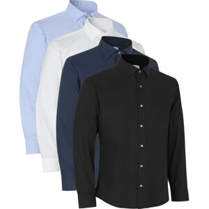 Seven Seas S51 Hybrid Shirt   Slim-Lys Blå-2xl