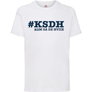 Fruit of the Loom Kom Så De Hviie - Børne T-Shirts Med #ksdh Print-Hvid-128