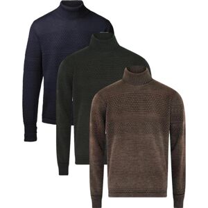 Clipper 50324 Saltum Roll Neck Herre Dark Khaki Melange S Clipper 50324 Saltum Roll Neck Herre Dark Khaki Melange S