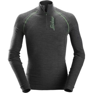 Snickers 9441 Flexiwork, Uld T-Shirt Med Lange Ærmer Sømløs Mørk Gråmeleret S Snickers 9441 Flexiwork, Uld T-Shirt Med Lange Ærmer Sømløs Mørk Gråmeleret S