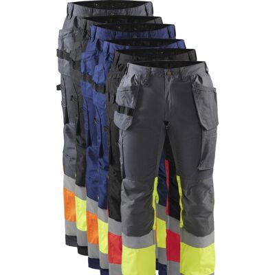 Blåklåder Blåkläder 1558 High Vis Buks Med Stretch / High Vis Arbejdsbuks Med Stretch - C154 - Sort/high Vis Rød Blåklåder Blåkläder 1558 High Vis Buks Med Stretch / High Vis Arbejdsbuks Med Stretch - C154 - Sort/high Vis Rød