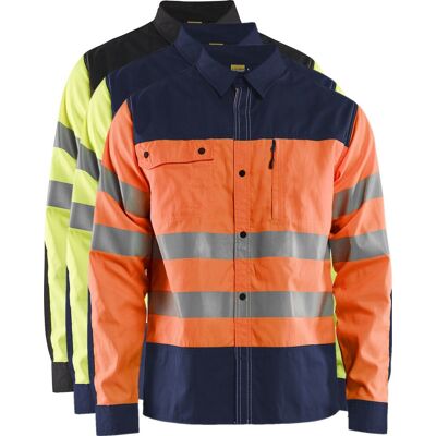 Blåklåder Blåkläder 3255 High Vis Skjorte / High Vis Skjorte - M - High Vis Gul/marineblå Blåklåder Blåkläder 3255 High Vis Skjorte / High Vis Skjorte - M - High Vis Gul/marineblå