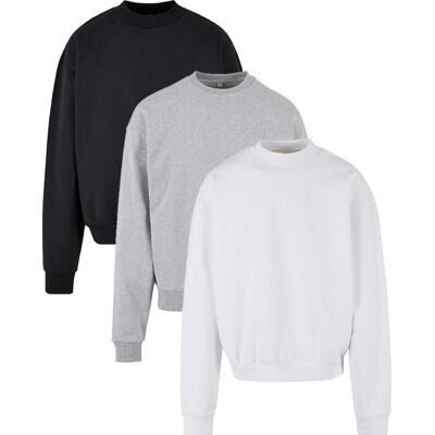 Build Your Brand BY205 Sweatshirt - Oversize tung bomuld Grå Build Your Brand BY205 Sweatshirt - Oversize tung bomuld Grå