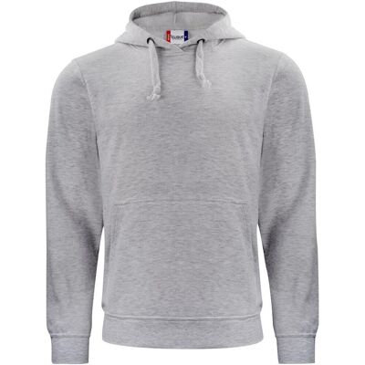 Clique Basic hættetrøje - Grå melange unisex mellemvægt hoodie Clique Basic hættetrøje - Grå melange unisex mellemvægt hoodie