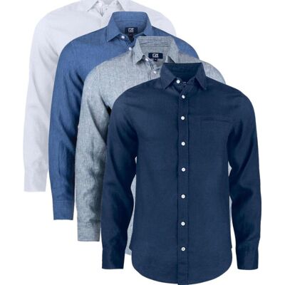 Cutter & Buck 352408 Summerland Linen Shirt Denim Melange 4xl Cutter & Buck 352408 Summerland Linen Shirt Denim Melange 4xl