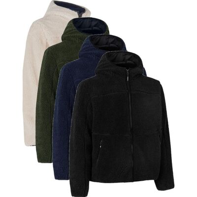 ID Identity Id 0828 Pile Fleece Jakke-Oliven-Xl ID Identity Id 0828 Pile Fleece Jakke-Oliven-Xl