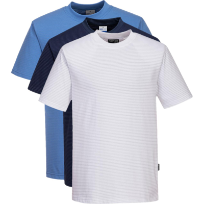 Portwest As20 Antistatisk Esd T-Shirt S Hamilton Blå Portwest As20 Antistatisk Esd T-Shirt S Hamilton Blå