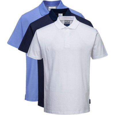 Portwest As21 Anti-Statisk Esd Polo Shirt Xl Hamilton Blå Portwest As21 Anti-Statisk Esd Polo Shirt Xl Hamilton Blå