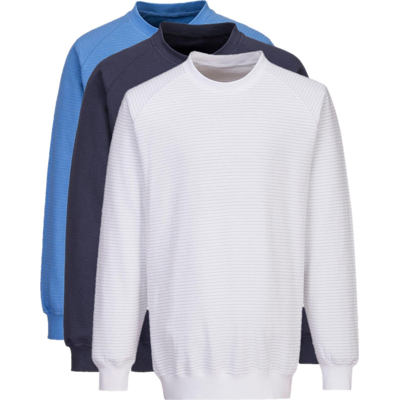 Portwest As24 Antistatisk Esd Sweatshirt 2xl Hvid Portwest As24 Antistatisk Esd Sweatshirt 2xl Hvid