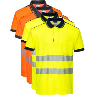 Portwest T180 Pw3 Hi-Vis Polo Shirt S/s Xl Gul/sort Portwest T180 Pw3 Hi-Vis Polo Shirt S/s Xl Gul/sort