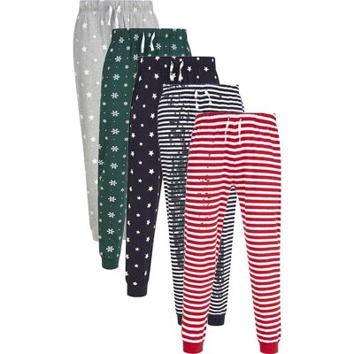 Sf Men Sfm086 Bukser Bottle / White Snowflakes L Sf Men Sfm086 Bukser Bottle / White Snowflakes L