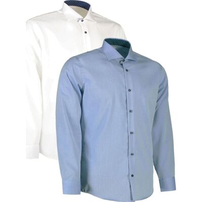 Seven Seas S370 Fine Twill Contrast Modern-Lys Blå-M Seven Seas S370 Fine Twill Contrast Modern-Lys Blå-M
