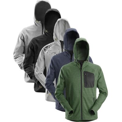 Snickers 8041 Flexiwork, Hættetrøje I Fleece Grå/sort Xl Snickers 8041 Flexiwork, Hættetrøje I Fleece Grå/sort Xl