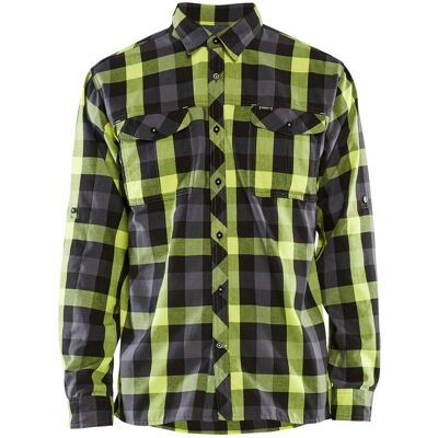 Blåklåder Blåkläder 3299 Flannel Skjorte / Flannel Skjorte - S - Sort/high Vis Gul Blåklåder Blåkläder 3299 Flannel Skjorte / Flannel Skjorte - S - Sort/high Vis Gul