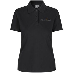 Id Dame Poloshirts Med Stretch I Sort ( Incl. Lille Lützhøft & Huld Logo På V/bryst )-Sort-L Id Dame Poloshirts Med Stretch I Sort ( Incl. Lille Lützhøft & Huld Logo På V/bryst )-Sort-L