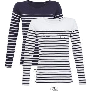 Sol´s L03100 T-Shirts White / Navy Xl Sol´s L03100 T-Shirts White / Navy Xl