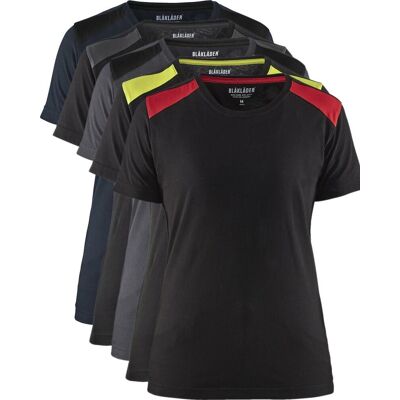 Blåklåder Blåkläder 3479 Dame T-Shirt / Dame T-Shirt - 2xl - Sort/rød Blåklåder Blåkläder 3479 Dame T-Shirt / Dame T-Shirt - 2xl - Sort/rød