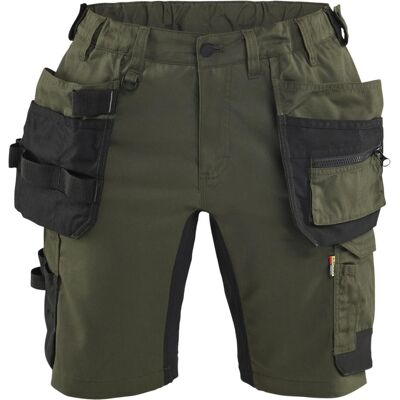 Blåkläder Dame Håndværkershorts Med Stretch 71331832 - Skovgrøn / Sort - C38 Blåkläder Dame Håndværkershorts Med Stretch 71331832 - Skovgrøn / Sort - C38